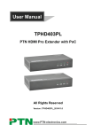 TPHD403PL PTN HDMI Pro Extender with PoC - PTN
