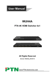 WUH4A PTN 4K HDMI Switcher 4x1 - PTN