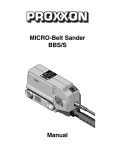 MICRO-Belt Sander BBS/S Manual