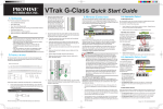 VTrak G-Class Quick Start Guide