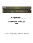 Complete Short Form Catalog - Pragmatic Communications Systems