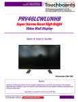 Primeview 55" Video Wall Monitor User`s Guide