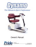 Dynamo Owner`s Manual - Pride Mobility Products
