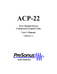 ACP22 Owner`s Manual