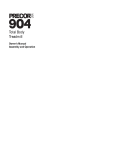 Precor 904 Owner Manual