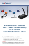 Monnit Wireless Sensors and CGW2 Cellular Gateway User`s Guide