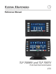 TLP 700MV and TLP 700TV Reference Manual