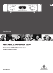 Behringer A500 Reference Amplifier User Manual