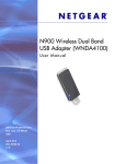 N900 Wireless Dual Band USB Adapter WNDA4100