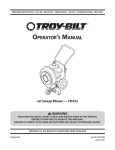 OPERATORTS MANUAL - Troy-Bilt