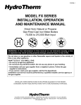 MODEL FX SERIES INSTALLATION, OPERATION AND