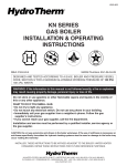 kn series gas boiler installation & operating instructions