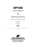 Owner`s Manual and Operating Instructions