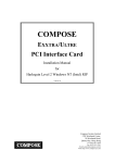 COMPOSE EXXTRA/ULTRE PCI Interface Card