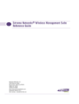 Extreme Networks&reg; Wireless Management Suite Reference Guide