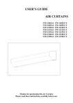 USER`S GUIDE AIR CURTAINS