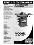 SETUP & OPERATION MANUAL #50-275R