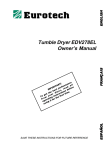 Tumble Dryer EDV278EL Owner`s Manual