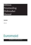 600mm Fresstanding Dishwasher Manual