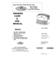 OWNERS CARE & USE MANUAL