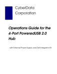 Operations Guide for the 4-Port PoweredUSB 2.0 Hub CyberData
