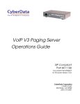 VoIP V3 Paging Server Operations Guide