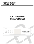 CKi Series Owner`s Manual