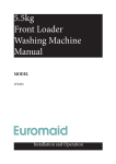 5.5kg Front Loader Washing Machine Manual