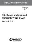  2/4-Channel wall-mounted transmitter `FS20 S4A-2`