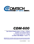 CDM-600 Open Network Satellite Modem