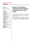 Sizing a Thin Client Server Computing Solution Deploying Compaq