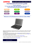 Compaq Maintenance & Service Guide