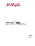 Avaya one-X™ Mobile User Guide for RIM BlackBerry