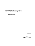 VERITAS NetBackup 3.4.1 Release Notes