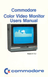 Commodore Color Video Monitor Users Manual