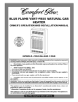 BLUE FLAME VENT-FREE NATURAL GAS HEATER