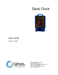 Deck Clock User Manual - Colorado Time Systems