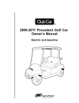 2009-2011 Precedent Golf Car Owner`s Manual