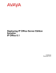 Deploying IP Office Server Edition Solution IP Office