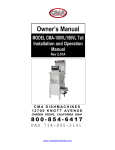 Owner`s Manual - CMA Dishmachines