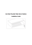 Axis Rack Mounted Video Server Solution Installation Guide