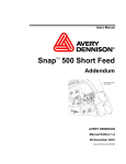 SnapTM 500 Short Feed Addendum