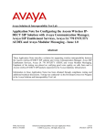 Application Note for Configuring the Ascom Wireless IP