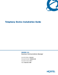 BCM50 Telephony Device Installation Guide