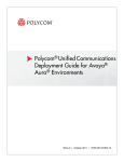 Polycom Unified Communications Deployment Guide for Avaya