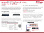 Avaya ERS 3500 quick setup guide for IP Office