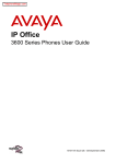 Avaya 3600 Series Phones User Guide IP Office