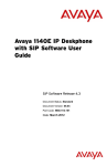 Avaya 1140E IP Deskphone with SIP Software User Guide