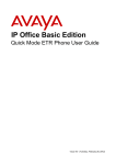 Basic Edition ETR Phone User Guide