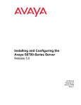 Installing and Configuring the Avaya S8700 Server